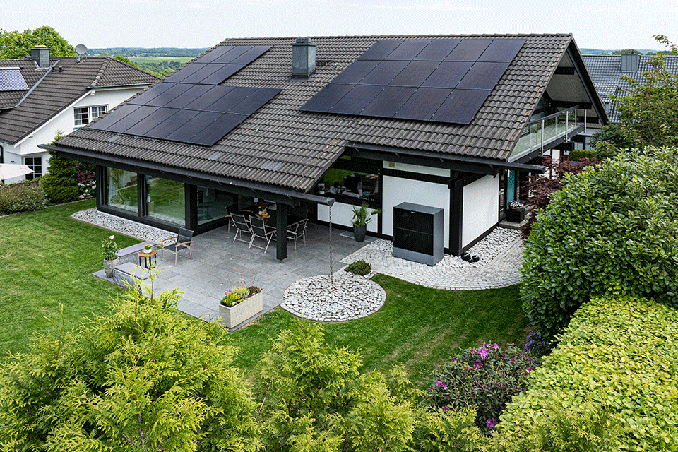 haus mit photovoltaikanlage