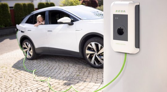 Wallbox Elektroauto wird durch eine Wallbox geladen
