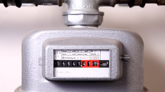 Gaszähler Gaszähler mit aktuellem Zählerstand